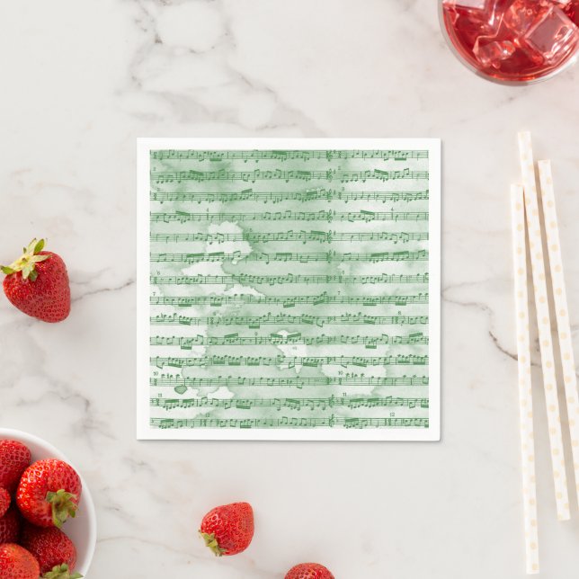 Guardanapo De Papel Cores d'água das notas musicais (Insitu)
