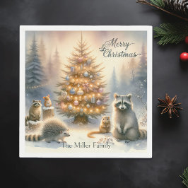 Guardanapo De Papel Cores de Madeira de Natal Personalizadas,