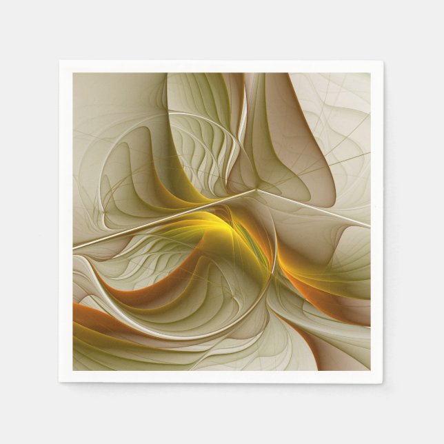 Guardanapo De Papel Cores de metais de Precioso, arte fractal Abstrato (Frente)