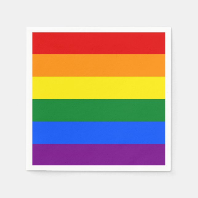 Guardanapo De Papel CORES DO RAINBOW FLAG + suas ideias (Frente)