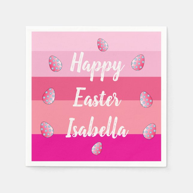 Guardanapo De Papel Cores E Ovos De felzs pascoa (Frente)