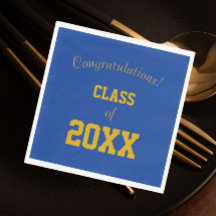 Cores Escolares Azul Real e Dourado Graduação