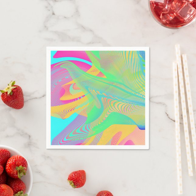 Guardanapo De Papel CORES FLUO - Arte Fractal - (Insitu)