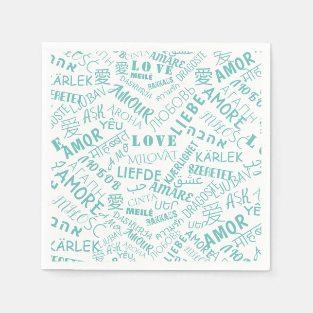 Guardanapo De Papel Cores Personalizadas Napkins com Multilinguagem de (Frente)
