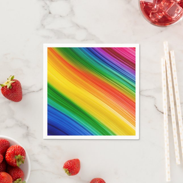 Guardanapo De Papel Cores vibrantes de arco-íris (Insitu)