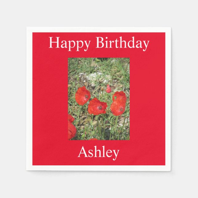 Guardanapo De Papel Corfu Red Poppies (Frente)