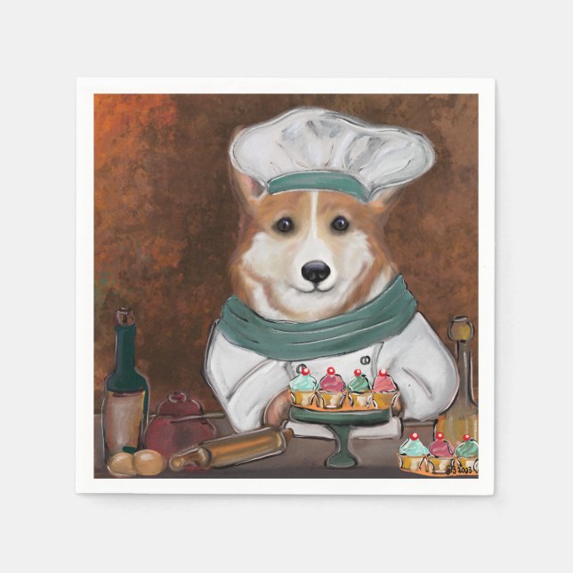 Guardanapo De Papel Corgi (Frente)