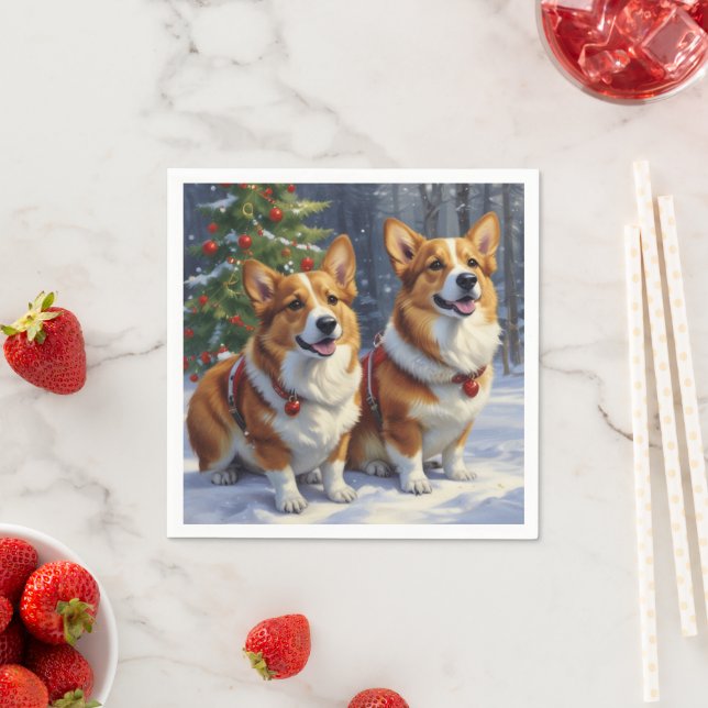 Guardanapo De Papel Corgi Chritmas (Insitu)