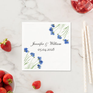 Guardanapo De Papel Cornflower Flores Selvagens Flores Watercolor Casa