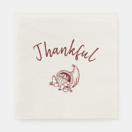 Guardanapo De Papel Cornucopia agradecida de 50