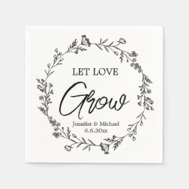 Guardanapo De Papel Coroa Botânica de Flores Silvestres 'Deixe o Amor