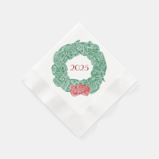 Guardanapo De Papel Coroa de Natal Moderna Ano