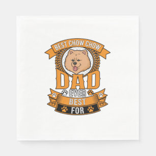 Guardanapo De Papel Coroa de Pai Cachorro Chow Impressões de Pata