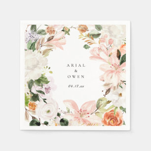 Guardanapo De Papel Coroa Floral Botânica de Jardim