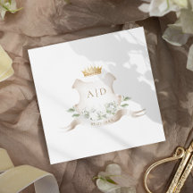 Coroa Real de Casamento Monograma Gold Crest