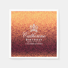 Guardanapo De Papel Coroa vermelha Dourada