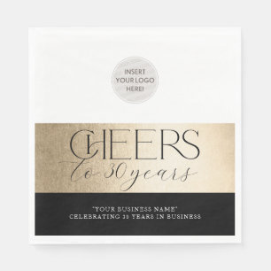 Guardanapo De Papel CORPORATE ANNIVERSARY elegante business gold