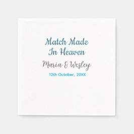 Guardanapo De Papel Correspondência feita no nome do casal preto azul 