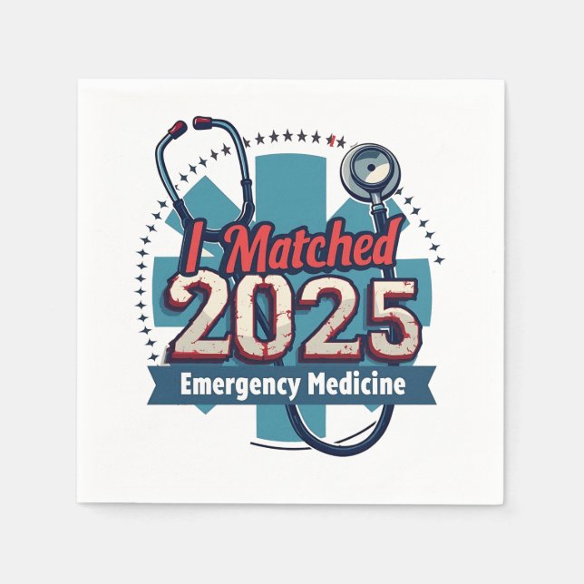 Guardanapo De Papel Correspondi à Medicina de Emergência 2025 (Frente)