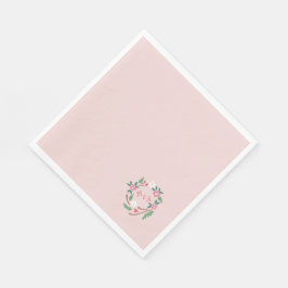 Guardanapo De Papel Corrida Floral Russa com Monograma Clássico
