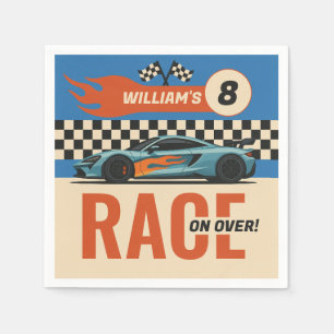 Guardanapo De Papel Corrida sobre Legal Carro Race Boys Aniversário