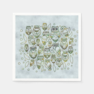 Guardanapo De Papel Corujas decorativas
