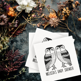 Guardanapo De Papel Corujas Gêmeas Cónicas Simples