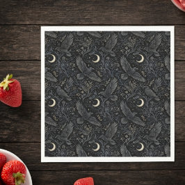Guardanapo De Papel Corvo Celestial de ônix gótico