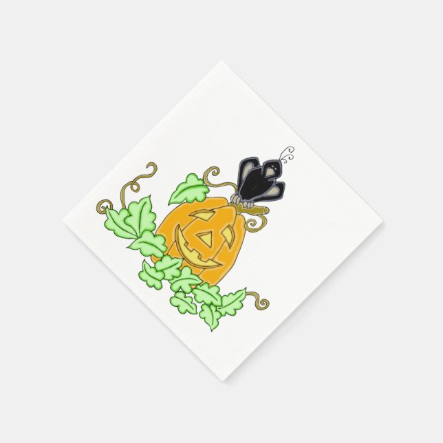 Guardanapo De Papel Corvo e Pumpkin (Canto)