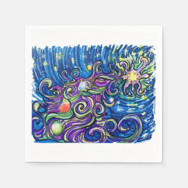 Guardanapo De Papel Cosmic Christmas Tree (Frente)