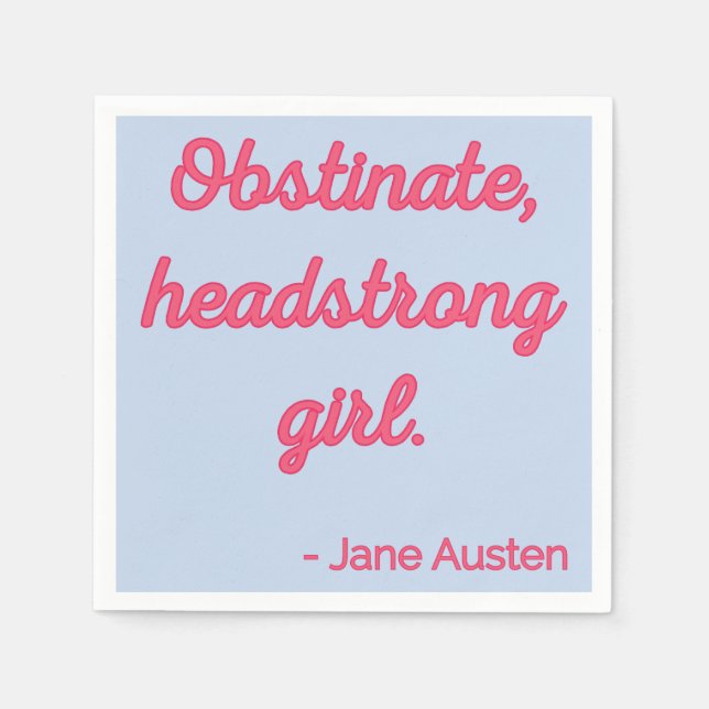 Guardanapo De Papel Cota de Orgulho e Preconceito II - Estilo Bonito (Frente)