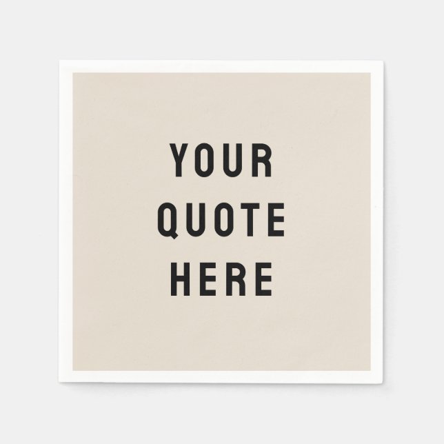 Guardanapo De Papel Cota Personalizada De Areia Personalizada Sua Cota (Frente)