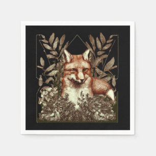 Guardanapo De Papel Cottagecore Fox Vintage