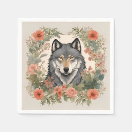 Guardanapo De Papel Cottagecore Wolf