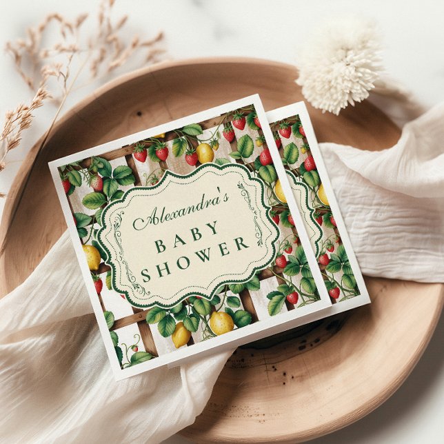 Guardanapo De Papel Country Fruit Garden Baby Shower (Criador carregado)