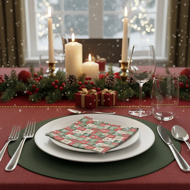 Guardanapo De Papel Country patchwork christmas pattern (Criador carregado)