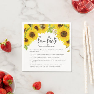 Guardanapo De Papel Country Sunflower Facts Casamento Napkins