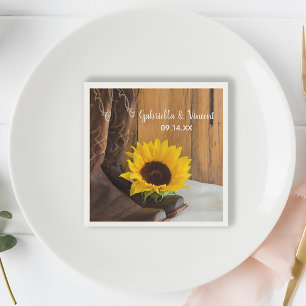 Guardanapo De Papel Country Sunflower Western Wedding