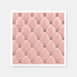 Guardanapo De Papel Couro Metálico Elegante Rosa Esbranquiçado