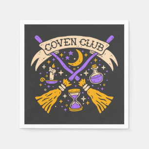 Guardanapo De Papel Coven Club Halloween Witeen Night Sky