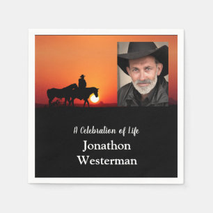 Guardanapo De Papel Cowboy cavalaria no Sunset Celebration of Life