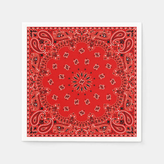 Guardanapo De Papel Cowboy Red Paisley Bandana Scarf Picnic CHURRASCO 