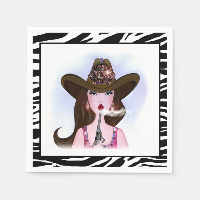 Guardanapo De Papel "Cowgirl Diva" (Frente)
