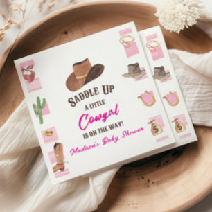 Guardanapo De Papel Cowgirl Western Rodeo Wild West Chá de fraldas
