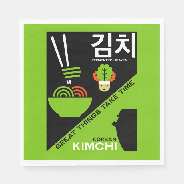 Guardanapo De Papel Cozinha Kimchi Coreana (Frente)