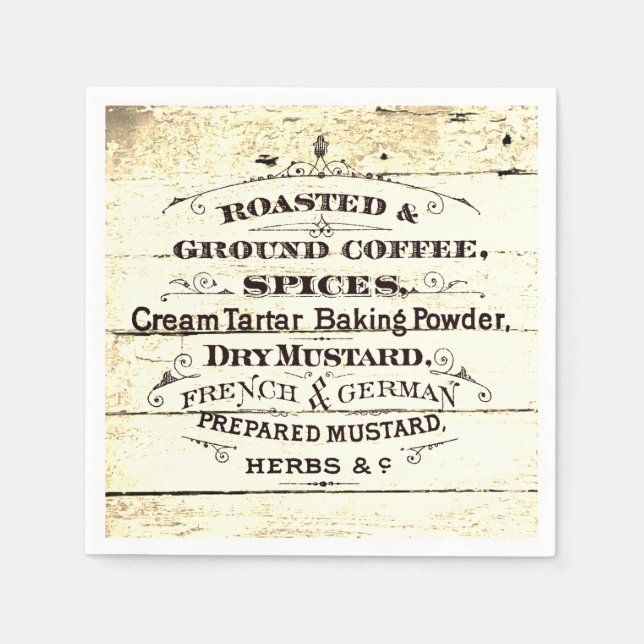 Guardanapo De Papel Cozinha Vintage (Frente)