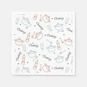 Guardanapo De Papel Cozinhar Bem Com Padrão De Amor