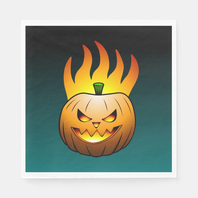 Guardanapo De Papel Cozy Jack o'lantern Halloween Pumpkin (Frente)