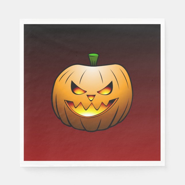 Guardanapo De Papel Cozy Jack o'lantern Halloween Pumpkin (Frente)