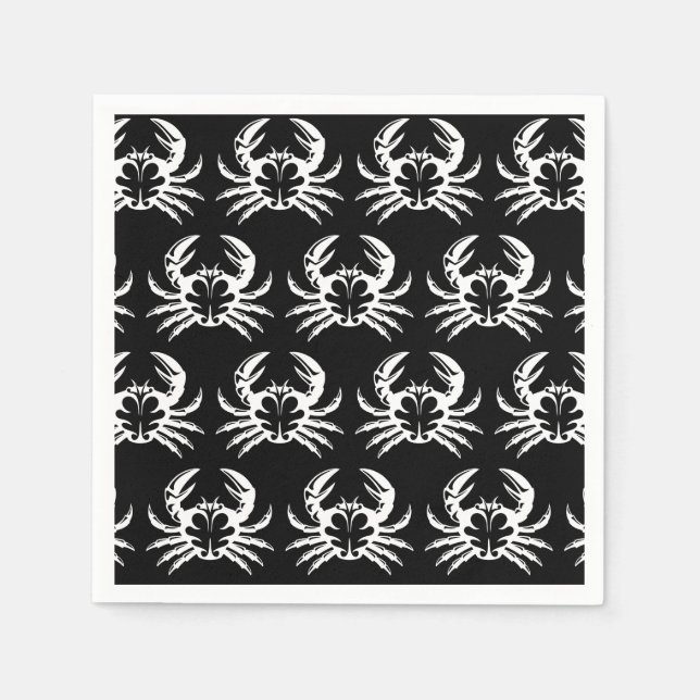Guardanapo De Papel Crab White (Frente)